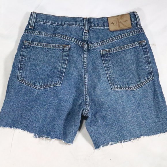 VTG CALVIN KLEIN Denim Cut-off Shorts Sz 3 - Picture 2 of 12